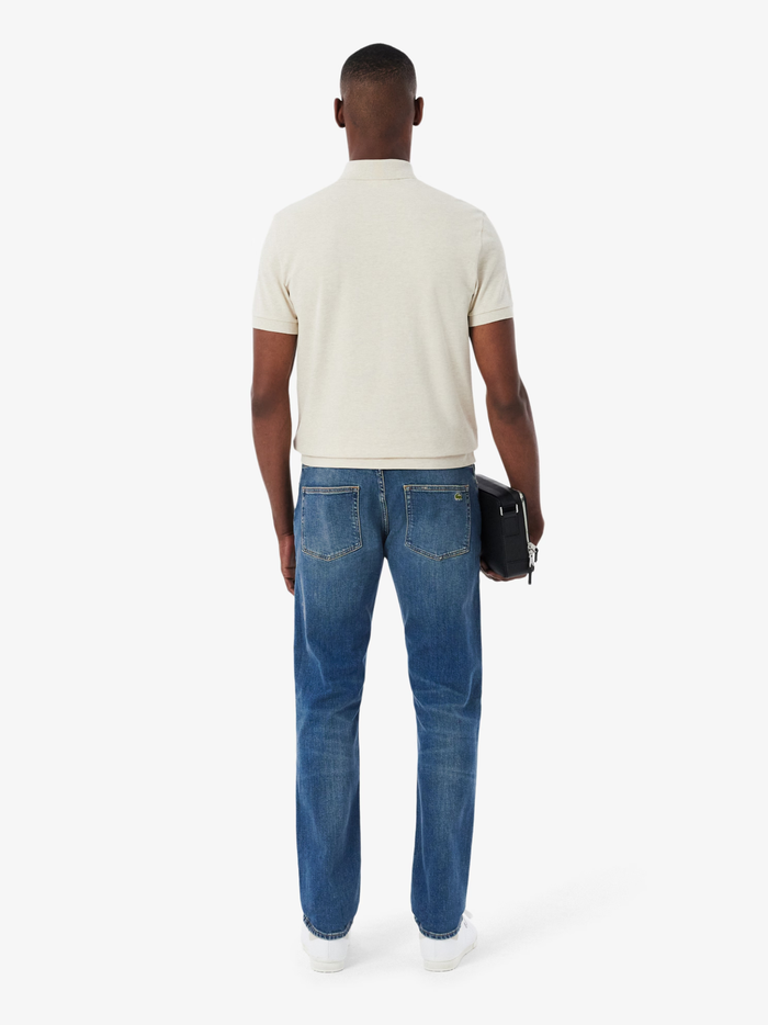 LACOSTE 5 Pocket Slim Fit Indigo Jeans Blue - MAISONDEFASHION.COM