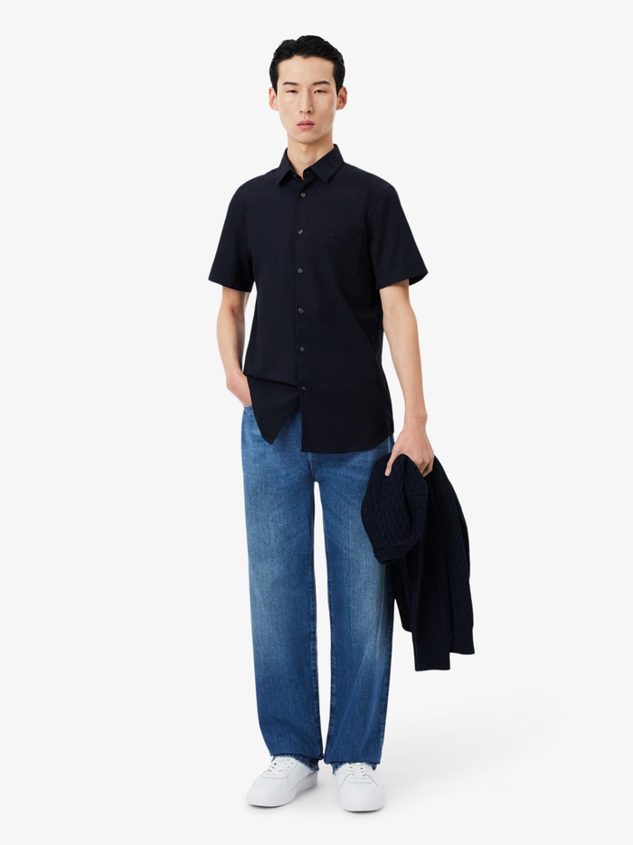 LACOSTE 5 Pocket Straight Cut Jeans Dark Blue - MAISONDEFASHION.COM