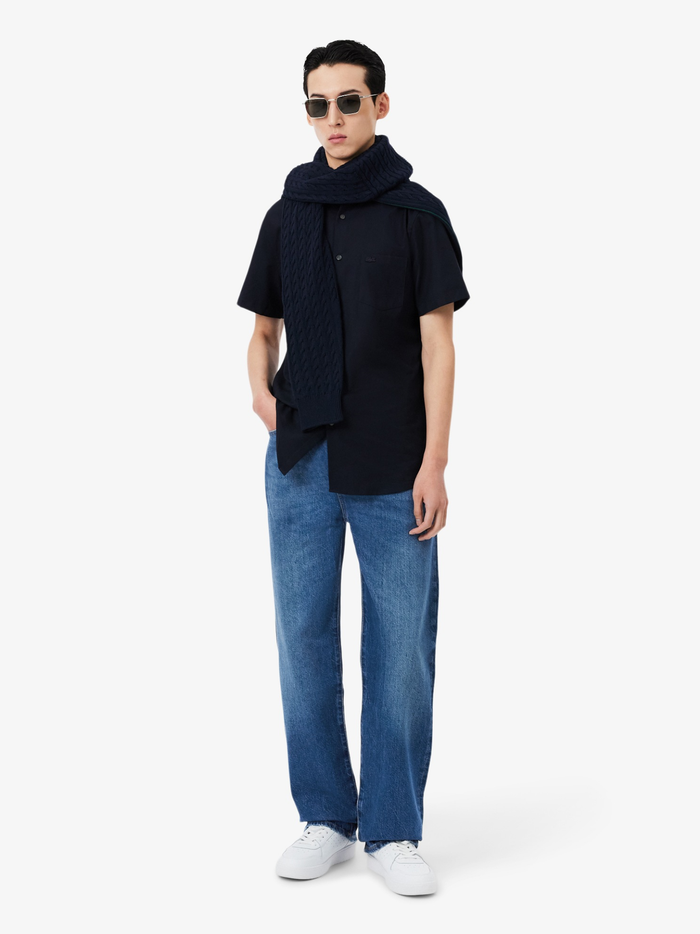 LACOSTE 5 Pocket Straight Cut Jeans Dark Blue - MAISONDEFASHION.COM