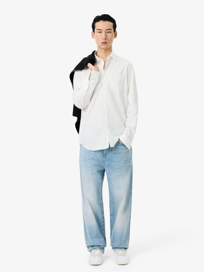 LACOSTE 5 Pocket Straight Cut Jeans Light Blue - MAISONDEFASHION.COM