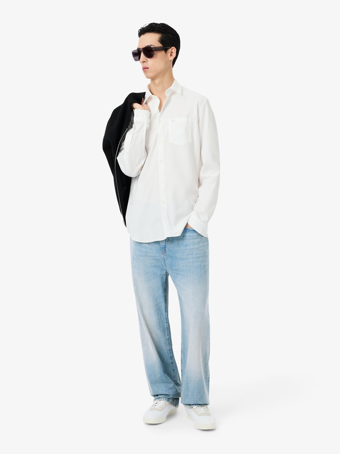 LACOSTE 5 Pocket Straight Cut Jeans Light Blue - MAISONDEFASHION.COM