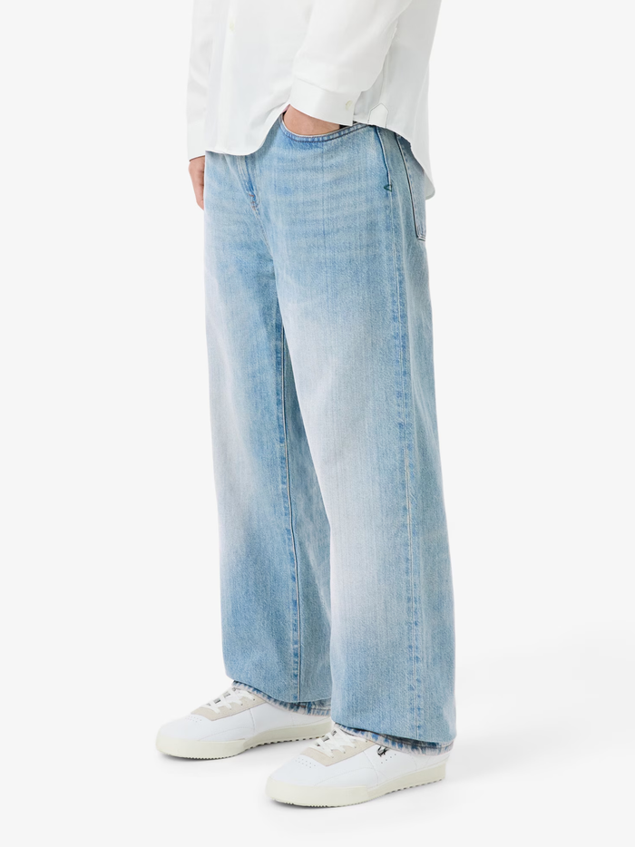 LACOSTE 5 Pocket Straight Cut Jeans Light Blue - MAISONDEFASHION.COM