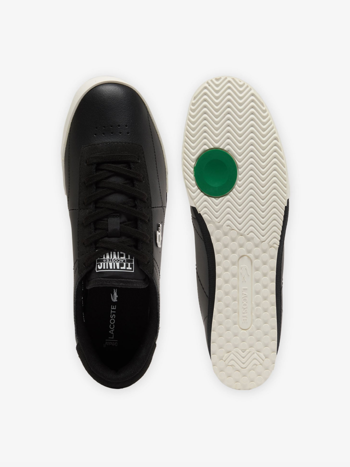 LACOSTE Aura Leather Sneakers Black - MAISONDEFASHION.COM
