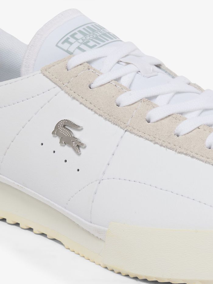 LACOSTE Aura Leather Sneakers White/Off White - MAISONDEFASHION.COM