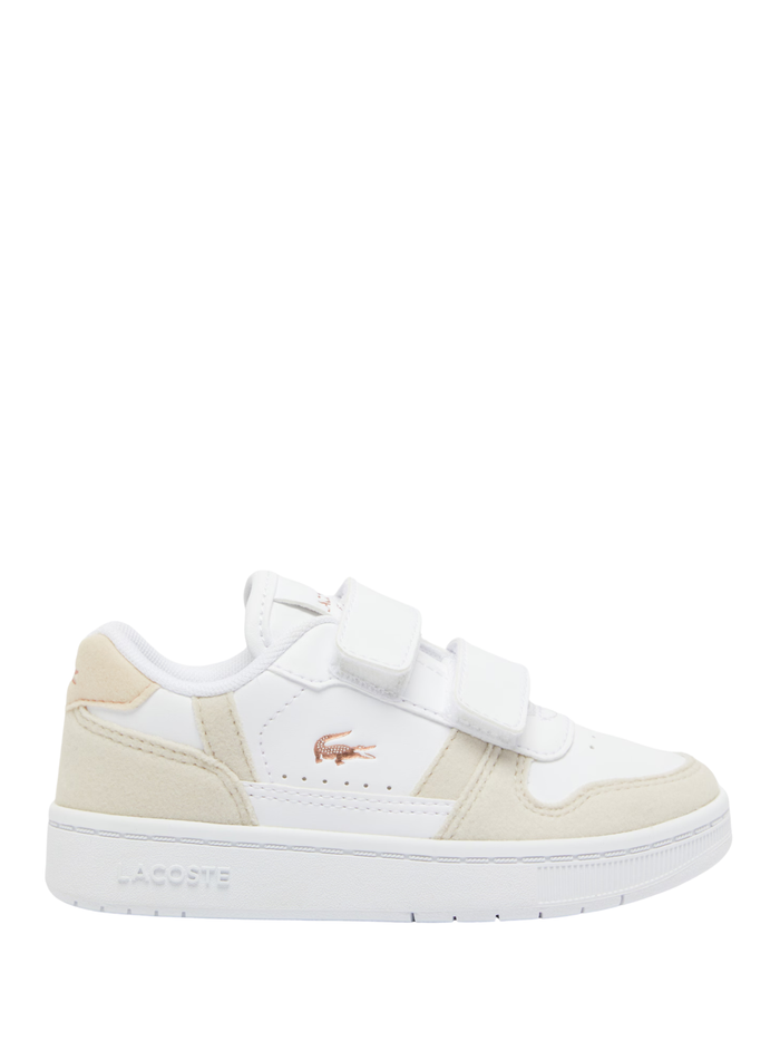 LACOSTE BABY Boys T-Clip Set Sneakers White/Light Pink - MAISONDEFASHION.COM