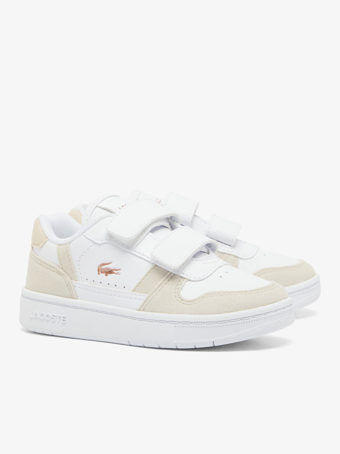 LACOSTE BABY Boys T-Clip Set Sneakers White/Light Pink - MAISONDEFASHION.COM