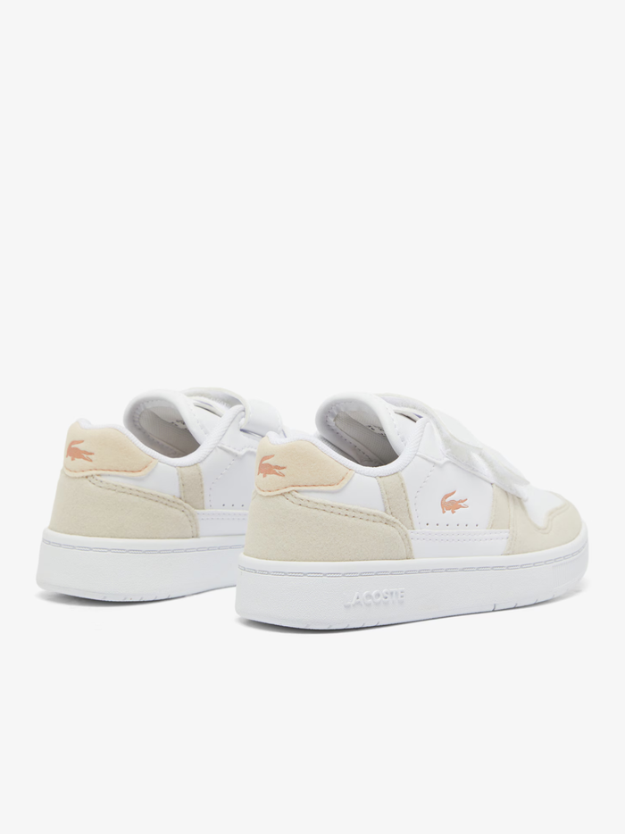 LACOSTE BABY Boys T-Clip Set Sneakers White/Light Pink - MAISONDEFASHION.COM