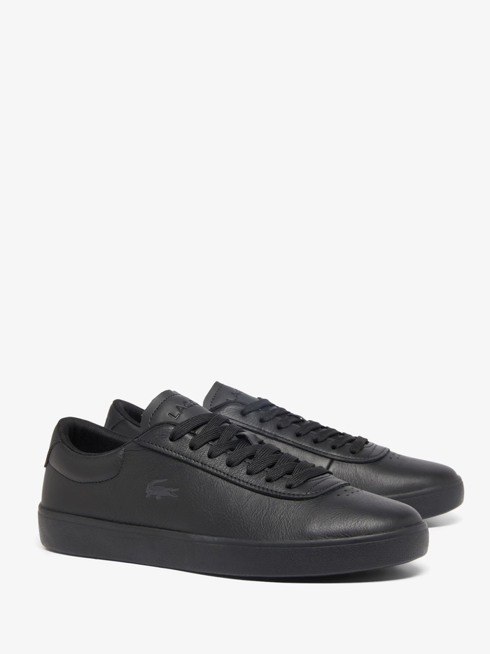 LACOSTE Baseshot Evo Leather Sneakers Black/Black - MAISONDEFASHION.COM