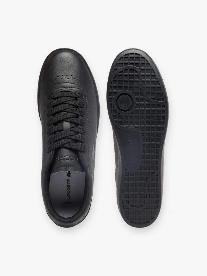 LACOSTE Baseshot Evo Leather Sneakers Black/Black - MAISONDEFASHION.COM