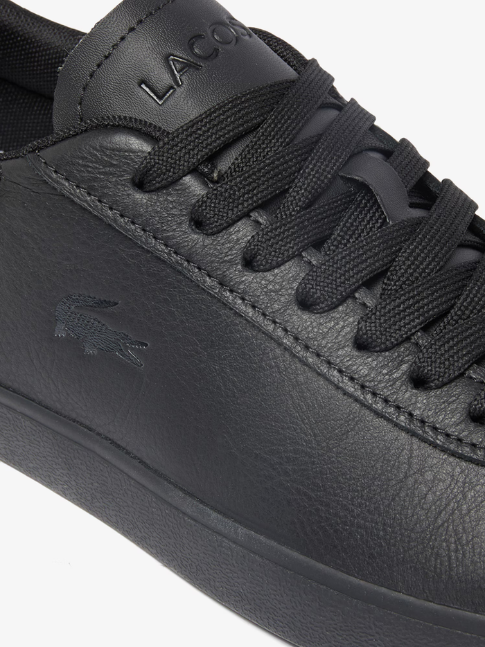 LACOSTE Baseshot Evo Leather Sneakers Black/Black - MAISONDEFASHION.COM