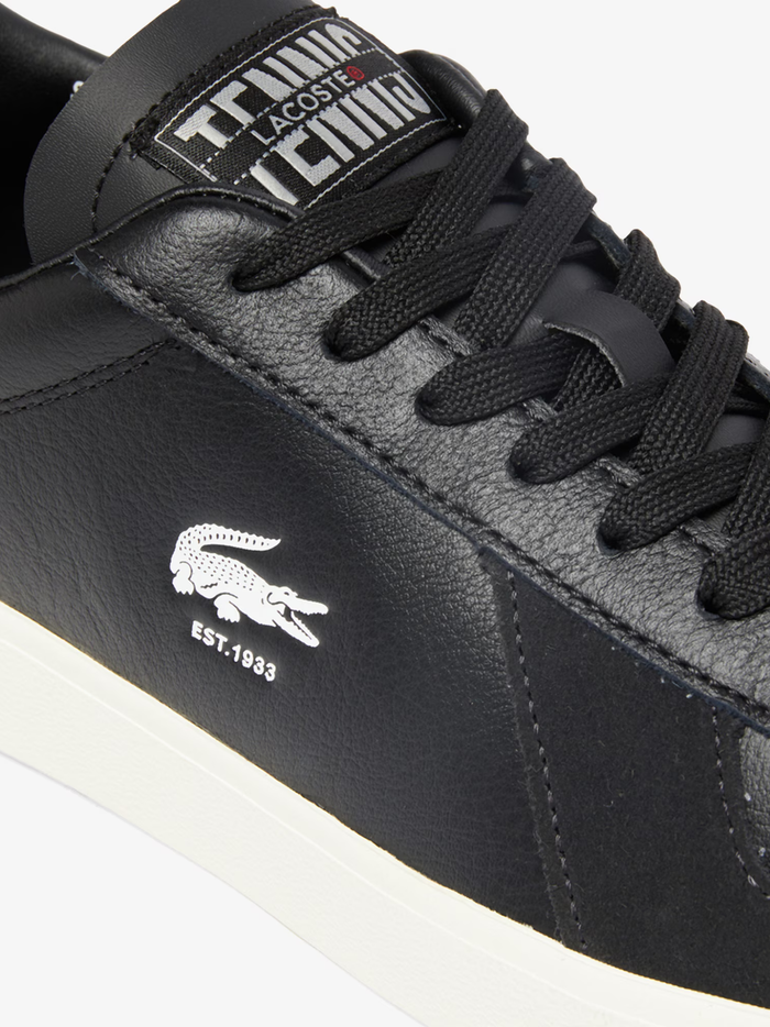 LACOSTE Baseshot Pro Leather Sneakers Black - MAISONDEFASHION.COM