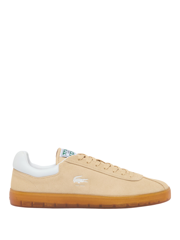 LACOSTE Baseshot Suede Sneakers Natural/Gum - MAISONDEFASHION.COM