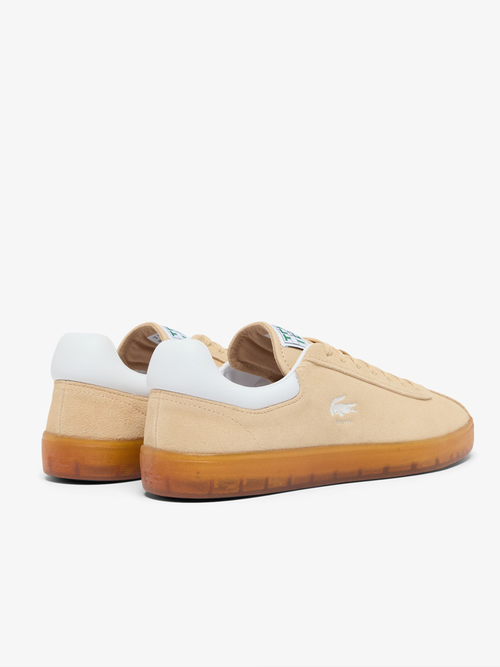 LACOSTE Baseshot Suede Sneakers Natural/Gum - MAISONDEFASHION.COM