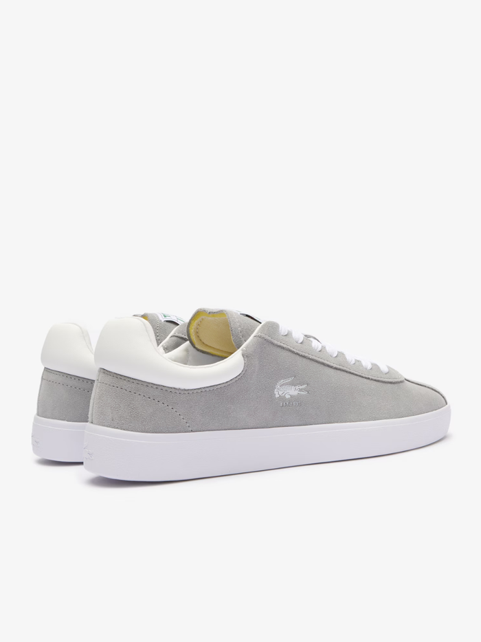LACOSTE Baseshot Translucent Sole Sneakers in Grey/White - top-down view showing lace-up closure and interior construction