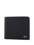 LACOSTE Billfold Card Wallet Black - MAISONDEFASHION.COM