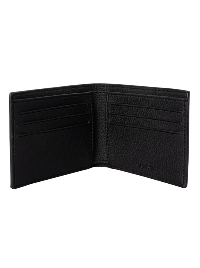 LACOSTE Billfold Card Wallet Black - MAISONDEFASHION.COM