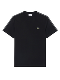 LACOSTE Branded Stripe Band T-shirt Black - MAISONDEFASHION.COM