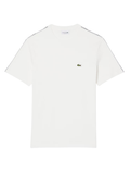 LACOSTE Branded Stripe Band T-shirt White - MAISONDEFASHION.COM