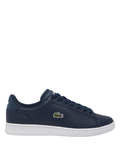 LACOSTE Carnaby Set Navy and White Leather Sneakers - Men's Low-Top Trainers with White Accents and Crocodile Logo