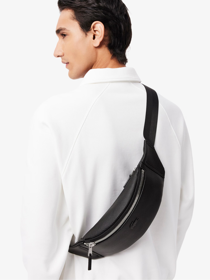 LACOSTE Chantaco Leather Belt Bag Black - MAISONDEFASHION.COM