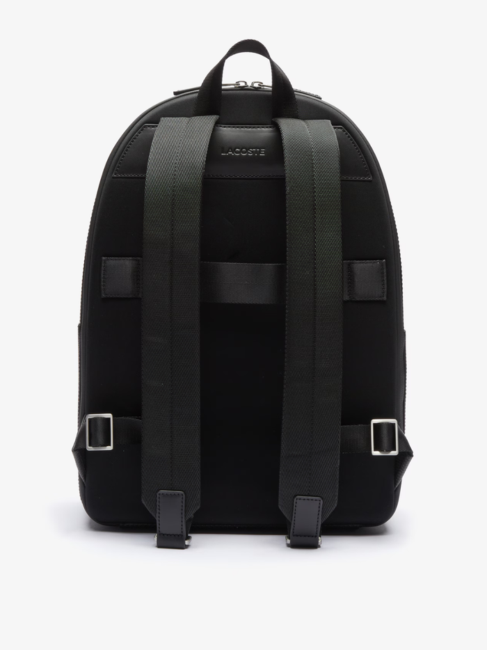 LACOSTE Chantaco Piqué Leather Backpack Black - MAISONDEFASHION.COM