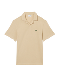 LACOSTE Classic Fit Cotton-Linen Polo Shirt Beige - MAISONDEFASHION.COM