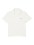 LACOSTE Classic Fit Cotton-Linen Polo Shirt White - MAISONDEFASHION.COM