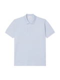 LACOSTE Classic Fit Embossed Branding Polo Shirt Light Blue - MAISONDEFASHION.COM