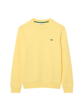 LACOSTE Classic Fit Fleece Sweatshirt Pastel Yellow - MAISONDEFASHION.COM