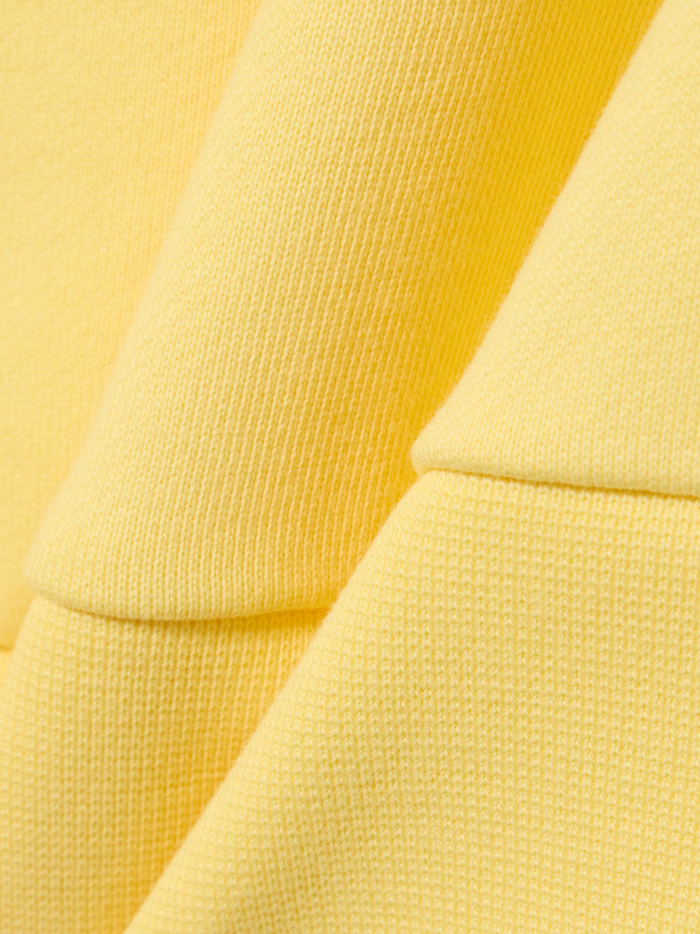 LACOSTE Classic Fit Fleece Sweatshirt Pastel Yellow - MAISONDEFASHION.COM