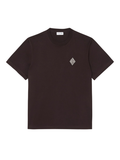 LACOSTE Classic Fit Heavy Badge Accent T-shirt Brown - MAISONDEFASHION.COM