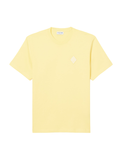 LACOSTE Classic Fit Heavy Badge Accent T-shirt Pastel Yellow - MAISONDEFASHION.COM