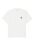 LACOSTE Classic Fit Heavy Badge Accent T-shirt White - MAISONDEFASHION.COM