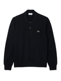 LACOSTE Classic Fit Knitted Long Sleeve Polo Shirt Black