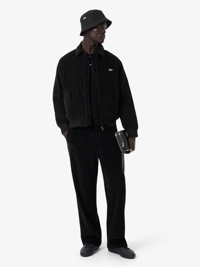 LACOSTE Classic Fit Knitted Long Sleeve Polo Shirt Black