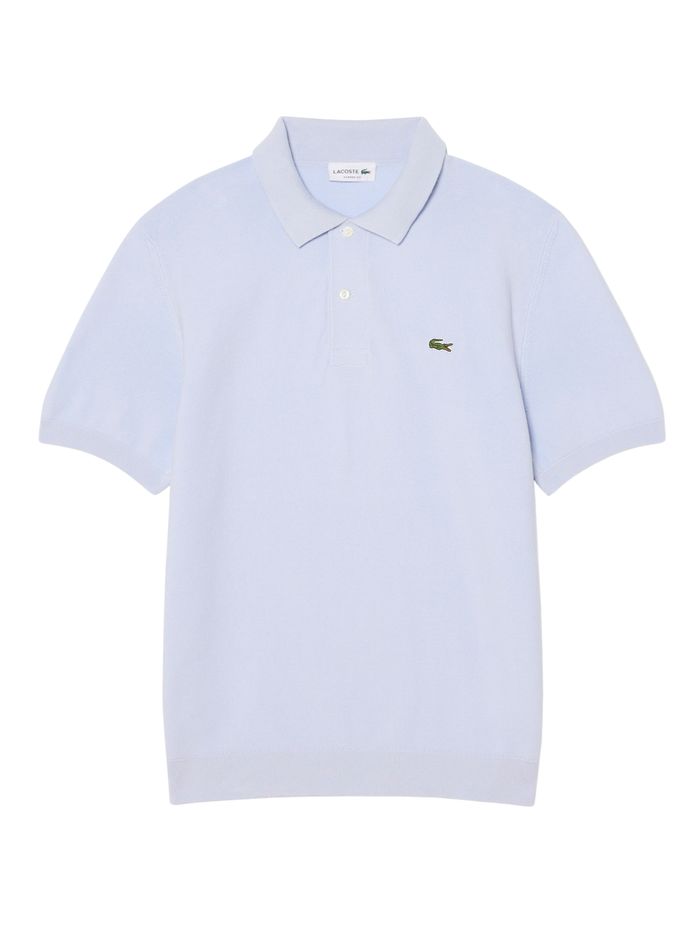 LACOSTE Classic Fit Knitted Polo Shirt Light Blue