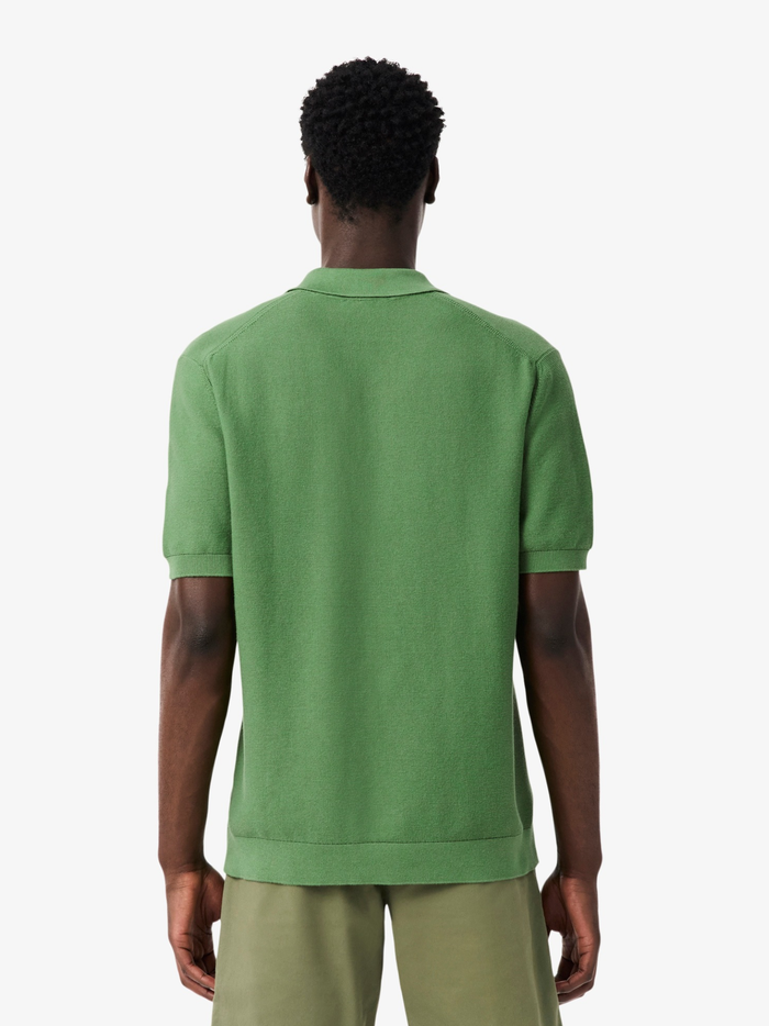 LACOSTE Classic Fit Knitted Polo Shirt Lime Green