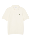 LACOSTE Classic Fit Knitted Polo Shirt White - MAISONDEFASHION.COM