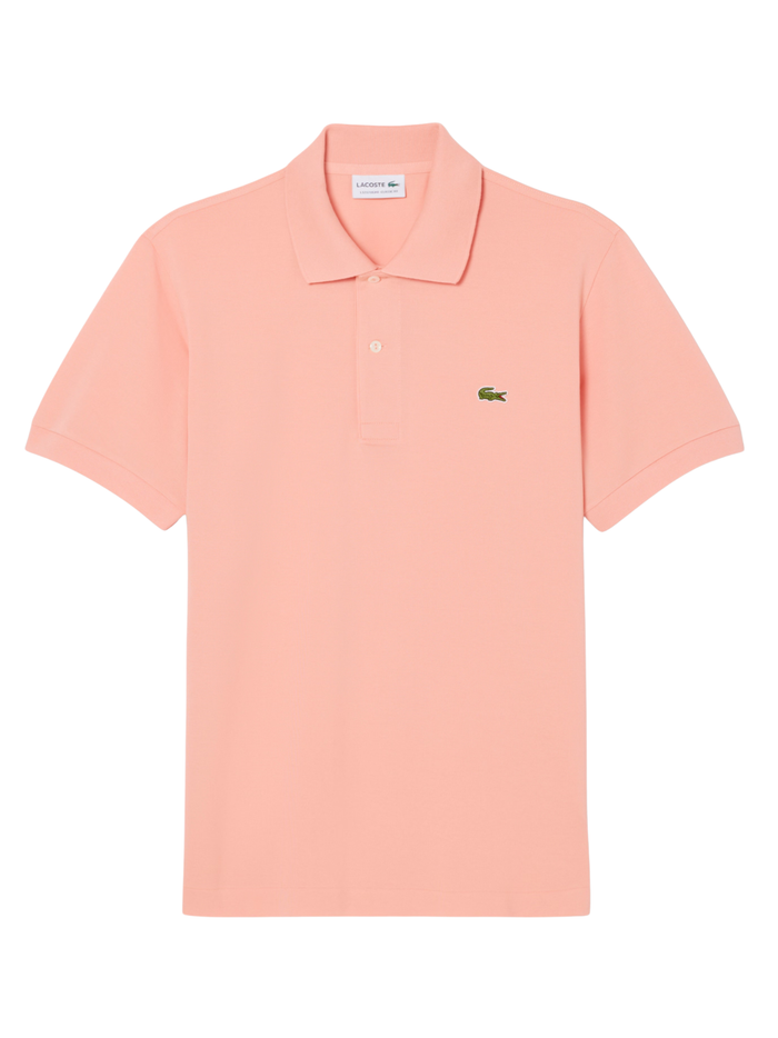 LACOSTE Classic Fit L.12.12 LIGHT Polo Shirt Coral Pink - MAISONDEFASHION.COM