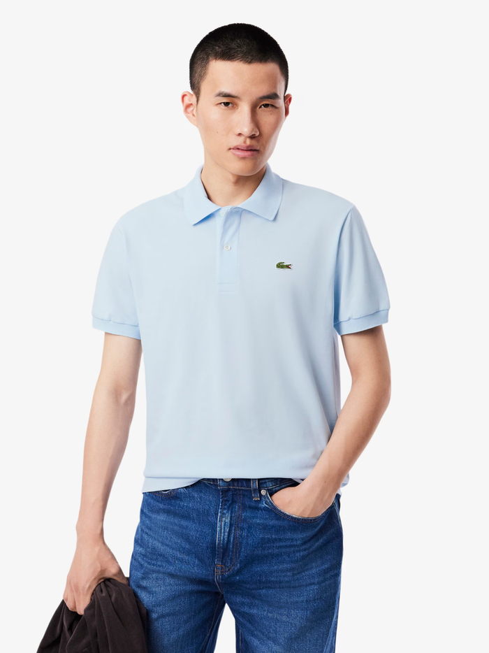 LACOSTE Classic Fit L.12.12 LIGHT Polo Shirt Light Blue - MAISONDEFASHION.COM