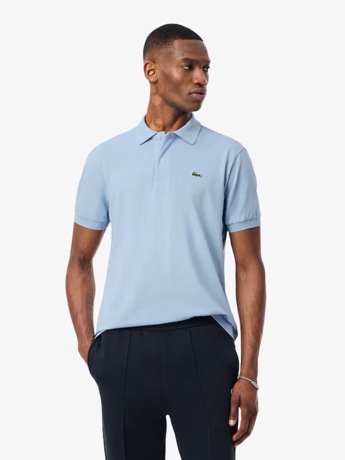 LACOSTE Classic Fit L.12.12 LIGHT Polo Shirt Light Blue - MAISONDEFASHION.COM