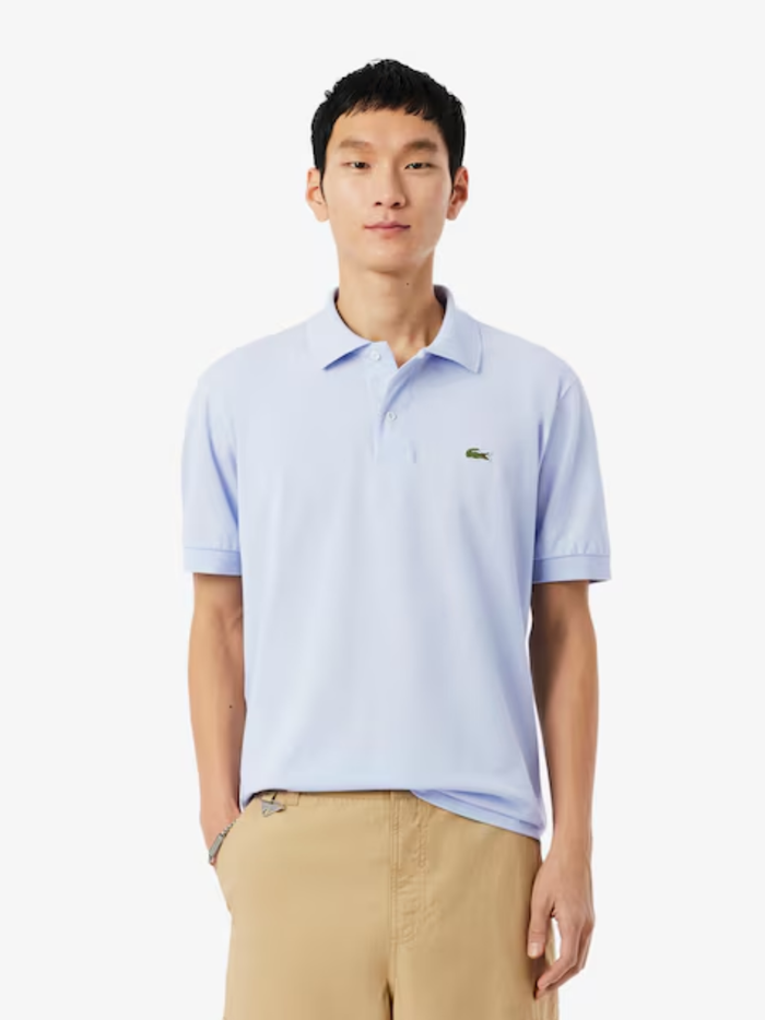 LACOSTE Classic Fit L.12.12 LIGHT Polo Shirt Light Blue - MAISONDEFASHION.COM