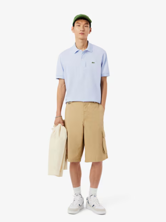 LACOSTE Classic Fit L.12.12 LIGHT Polo Shirt Light Blue - MAISONDEFASHION.COM