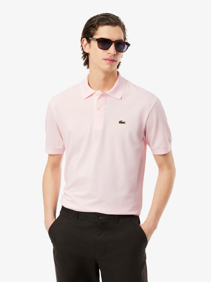 LACOSTE Classic Fit L.12.12 LIGHT Polo Shirt Light Pink - MAISONDEFASHION.COM