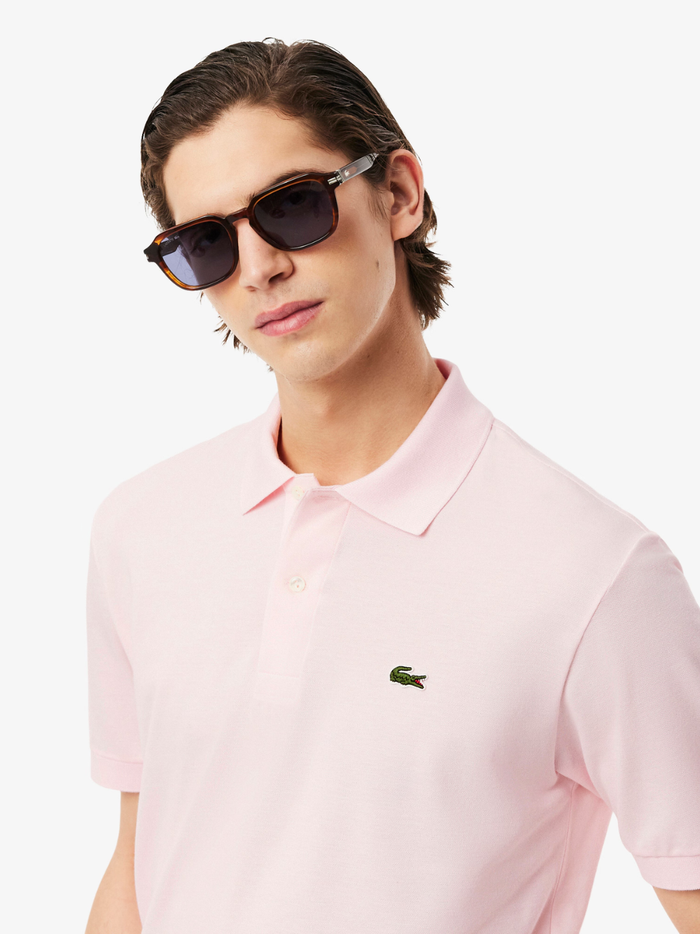 LACOSTE Classic Fit L.12.12 LIGHT Polo Shirt Light Pink - MAISONDEFASHION.COM
