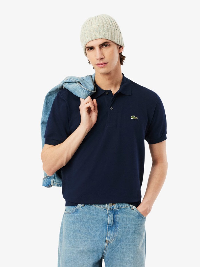 LACOSTE Classic Fit L.12.12 LIGHT Polo Shirt Midnight Blue - MAISONDEFASHION.COM