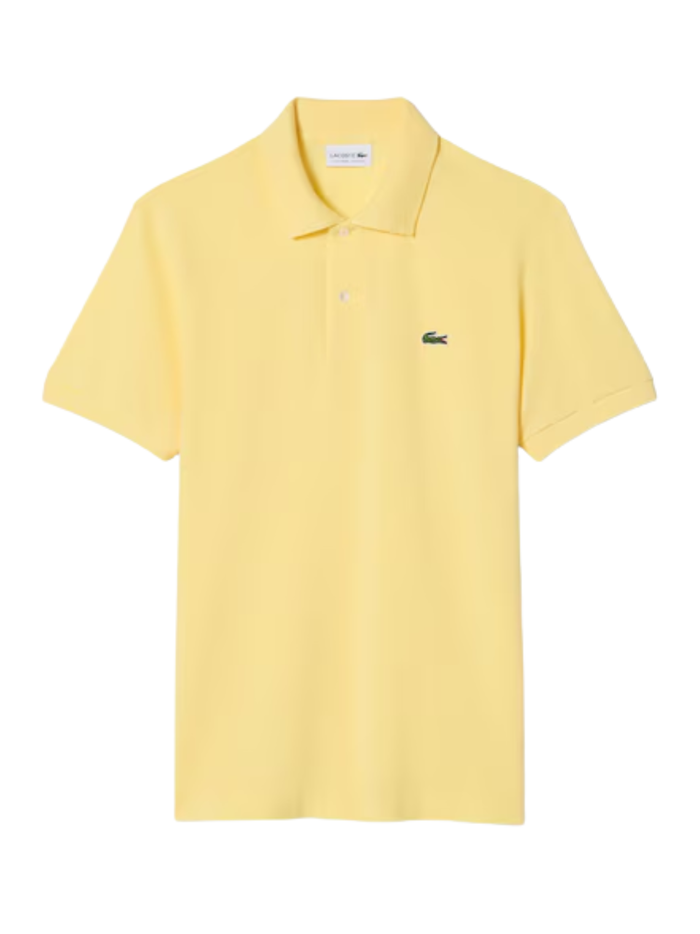 LACOSTE Classic Fit L.12.12 LIGHT Polo Shirt Pastel Yellow - MAISONDEFASHION.COM