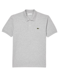 LACOSTE Classic Fit L.12.12 Marl Polo Shirt in Grey - Front View