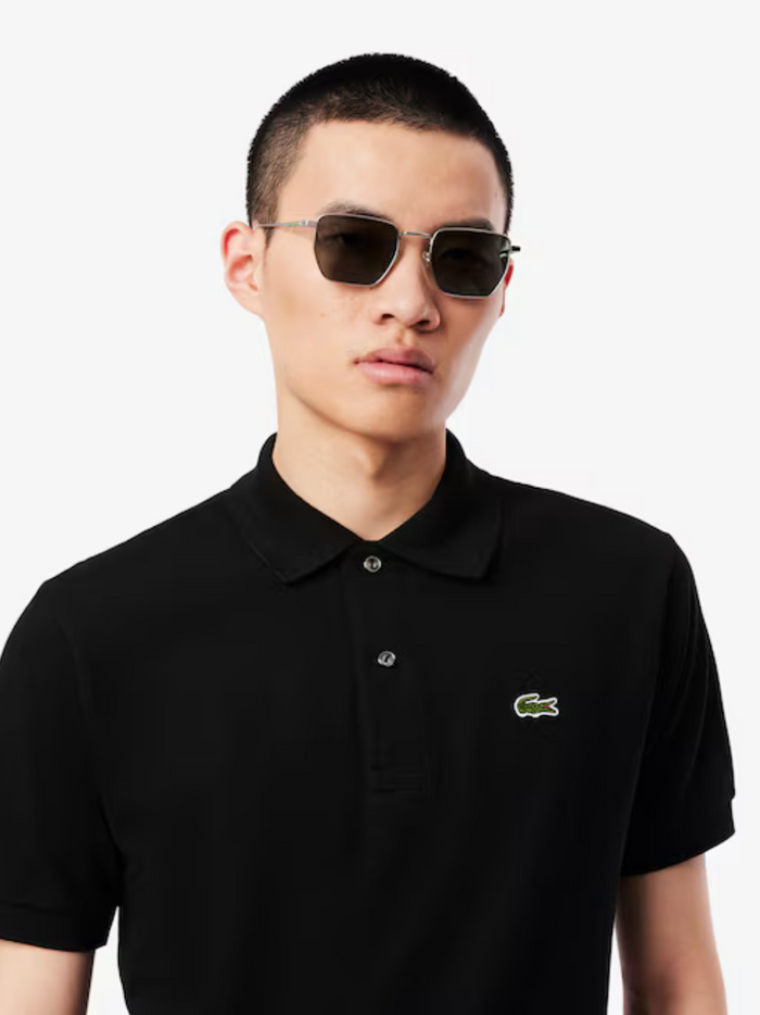 LACOSTE Classic Fit L.12.12 Original Polo Shirt Black - MAISONDEFASHION.COM