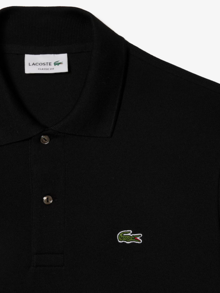 LACOSTE Classic Fit L.12.12 Original Polo Shirt Black - MAISONDEFASHION.COM